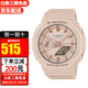 卡西歐（CASIO）手表男G-SHOCK八角形農(nóng)家橡樹多功能防水運(yùn)動(dòng)夜光男表 送男友禮物 女款櫻花粉GMA-S2100-4A
