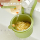 喜博兔廚房水槽過濾掛籃水池洗菜盆防堵漏網(wǎng)按壓式瀝水碗掛袋網(wǎng)格置物架 【綠色*1】瀝水掛籃/一鍵瀝水
