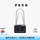 PECO946單肩真皮鏈條中號嬉皮包新款油蠟皮斜挎包送女友禮物七夕禮物 經典黑 頭層油蠟牛皮 現(xiàn)貨