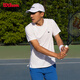 威爾勝（Wilson）官方2025夏季新款男士DAILY網(wǎng)球服運動訓練抗菌短袖T恤 亮白色-WM20059512WTA L /180/100A