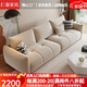仁秦沙發(fā)客廳2025新款簡約現(xiàn)代奶油風小戶型家用意式輕奢直排布藝沙發(fā) 單人位1.1米 絨布面料+天然乳膠座包 95cm