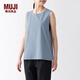 無(wú)印良品（MUJI） Walker 女式防紫外線性能吸汗速干無(wú)袖T恤防曬衣 BIE04A3S 薩克森藍(lán) L （165/88A）