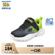 Skechers斯凱奇寶寶運動鞋春款學(xué)步鞋漸變易彎折男小童鞋405254N 黑色-檸檬色-BKLM 單層 25