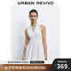 UR2025夏季新款女裝時(shí)尚氛圍感短款花邊掛脖連衣裙UYU750069 本白 (偏短) S