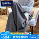 恰凡（QIAFAN）休閑褲女灰色西裝褲春秋2025新款顯瘦高級垂感窄版直筒闊腿褲薄款 巴黎灰（常規(guī)） S  建議體重80-95斤