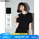 COCOBELLA[璀璨星河]手工燙鉆短袖T恤女寬松舒適棉感上衣TS3010 星空黑 XL