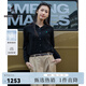 beanpole【新品】濱波  2025早春女士單排扣休閑成熟優(yōu)雅連帽開衫 黑色 M 165/88A