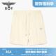 BOY LONDON春夏男女同款休閑褲logo米白色抽繩短褲N14008 米白色 S