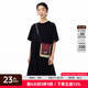 幻走（MOVEUP）2025夏季新款.FUN系列純棉創(chuàng)意包包口袋針織連衣裙 夜黑 M