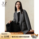 玖姿·安娜蔻優(yōu)雅淑女西裝款收腰羊毛雙面呢中長大衣女2024冬款 灰色 S