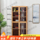聚優(yōu)范廚房餐邊柜現(xiàn)代簡(jiǎn)約碗柜茶水柜餐廳大容量?jī)?chǔ)物柜家用楠竹碗筷櫥子 原色加寬6層59無(wú)抽上下透明