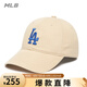 美職棒（MLB）官方男女帽子軟頂棒球帽休閑鴨舌帽戶外運動夏季遮陽帽七夕節(jié)禮物 洛杉磯道奇隊/米黃色/66 均碼 F