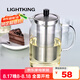 明尊（LIGHTKING）耐熱玻璃茶壺 大容量花茶壺茶水壺304不銹鋼過濾內膽泡茶壺 S'046/1000ml
