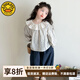 G.DUCKKIDS小黃鴨童裝韓版女童套裝春裝2025新款春秋兒童裝女寶娃娃衫兩件套 圖片色 90 (建議80-90cm 1-2周歲）