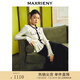 MAXRIENY貴雅精致風(fēng)釘珠小香外套修身顯瘦上衣 米白 M