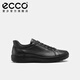 愛步（ECCO）高端輕奢牛皮系帶休閑板鞋 柔酷7號(hào)男鞋系列470824 黑色40