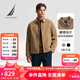 諾帝卡（NAUTICA）【單件直降】春夏新款經(jīng)典簡約挺闊有型翻領(lǐng)薄外套夾克男JO4306 深卡其2BB S