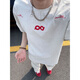安初夏美式純棉字母刺繡短袖t恤男2025夏季高街圓領(lǐng)上衣休閑百搭情侶裝 白灰色【重工刺繡】 高質(zhì)量 L 建議100-120斤