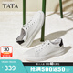他她（TATA）簡約休閑板鞋男士真皮商務(wù)百搭小白鞋2024夏新款VFY01BM4 白/黑 40
