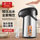 樂獅氣壓式熱水瓶大容量按壓式保溫壺開水瓶家用熱水壺保溫瓶暖瓶 本色【合金按壓桿】-3L