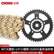 征和（CHOHO）摩托車油封鏈條適用鈴木GSX GW DL250降噪大小飛鏈輪牙盤三件套 套鏈 520HO 46T-14T
