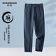 SHANSHAN杉杉男士亞麻長(zhǎng)褲夏季薄款商務(wù)休閑褲寬松透氣直筒褲100%亞麻