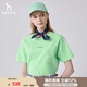 哈吉斯（HAZZYS）女裝 夏款女士印花休閑寬松T恤衫女ASTSE0BBE54 綠色GR XL (170/92A 42)