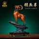鼎瑞萊領(lǐng)頭羊黃銅羊擺件高端新中式客廳辦公室羊裝飾工藝品公司喬遷禮物 深色