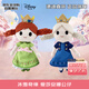 迪士尼（Disney）香港迪士尼 冰雪奇緣 安娜愛(ài)莎公仔 毛絨玩具 新年生日禮物送女友