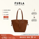 芙拉（FURLA）【七夕禮物】NET女士牛皮中號經(jīng)典菜籃子上班族通勤手提托特包 棕色