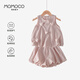 瑪米瑪卡（MOMOCO）女童夏裝兒童套裝夏季可愛(ài)愛(ài)心兩件套 粉色  120 