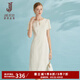 經(jīng)典故事（JANE STORY）高端精致緞面連衣裙女2025新款夏天簡(jiǎn)約裙子氣質(zhì)純色修身黑色長(cháng)裙 米杏色 M