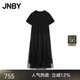 江南布衣（JNBY）【商場(chǎng)同款】24秋冬新品連衣裙圓領(lǐng)A型短袖氣質(zhì)優(yōu)雅5O7G15780 001/本黑 S