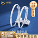 中國黃金（CHINA GOLD）足銀寶寶祥云鈴鐺手鐲一對新生兒童小七夕情人節(jié)禮物送女朋友老婆 吉祥如意手鐲【一對20g±1g】+中金禮盒