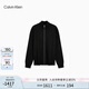 Calvin KleinJeans25秋季新款男士商務(wù)休閑ck刺繡拉鏈立領(lǐng)針織開衫4LD373G UB1-太空黑 XL