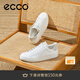 愛步（ECCO）休閑鞋男 休閑板鞋男鞋百搭系帶潮流低幫鞋子 街頭輕巧521304 白色/砂礫灰52130458336 42