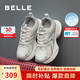百麗銀色新款老爹鞋女商場同款休閑鞋B4P1DCM4 灰色 37