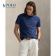 Polo Ralph Lauren 拉夫勞倫 男裝 25年秋季定制修身版型棉質(zhì)圓領(lǐng)T恤 410-深藍(lán)色 L