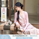 香影超好看粉色針織開衫女2025春季新小個子修身顯瘦v領(lǐng)外搭上衣 粉紅開衫 S