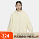 耐克（NIKE）(NIKE)女春秋連帽夾克外套 休閑運(yùn)動 潮流百搭 HF0422-113米色L