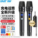 先科（SAST）OK-98無(wú)線(xiàn)麥克風(fēng) 一拖二話(huà)筒接收器電腦K歌會(huì )議家庭KTV舞臺插音響音箱 戶(hù)外便 OK98變頻話(huà)筒2只