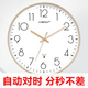 康巴絲（Compas） 電波掛鐘客廳萬年歷創(chuàng)意鐘表表掛墻日歷溫度顯示智能自動(dòng)對(duì)時(shí) 電波自動(dòng)對(duì)時(shí)金色 35CM