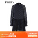 PORTS寶姿 商場同款新品女裝波點低腰縮褶連衣裙SL8D012KFP024 黎霧藍 M (6)