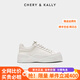 CHERY KALLY女士真皮厚底增高小白鞋2025夏季新款時(shí)尚大頭鞋百搭運(yùn)動(dòng)板鞋女 米白色 Creamy white 38