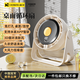 皓軒【米家app智能風(fēng)】桌面風(fēng)扇小風(fēng)扇制冷空調(diào)扇大風(fēng)力宿舍辦公室家用小型電風(fēng)扇低音usb充電無(wú)線壁扇 杏白色【充插兩用】5檔循環(huán)扇丨超長(zhǎng)續(xù)航