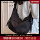 CALWAN KEODH包包女包2024新款帆布包男大學(xué)生斜挎包大容量通勤休閑運動機車包 【黑色】實用高顏值簡約小眾百搭高級感出游旅行大包 時尚餃子包送女生閨蜜同學(xué)生日節(jié)日禮物