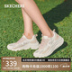 斯凱奇（Skechers）糕糕鞋女鞋夏季厚底增高休閑鞋蕾絲透氣戶外運動鞋松糕鞋117520