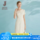 經(jīng)典故事（JANE STORY）高端精致緞面連衣裙女2025新款夏天簡(jiǎn)約裙子氣質(zhì)純色修身黑色長(zhǎng)裙 米杏色 M