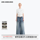 ANN ANDELMAN【膩膩同款】官方直營(yíng)春夏新款修身t恤 疊褶短袖上衣 白色 M