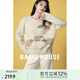 Basic House/百家好慵懶風(fēng)刺繡套頭毛衣小個(gè)子秋冬新款圓領(lǐng)上衣女 燕麥色 S